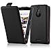 Custodia Compatibile Con Nokia Lumia 1520 In Nero Carbone - Coperchio Protettivo In Design Flip Realizzato In Finta Pelle Liscia - Foto miniatura 1
