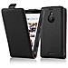 Custodia Compatibile Con Nokia Lumia 1520 In Nero Carbone - Coperchio Protettivo In Design Flip Realizzato In Finta Pelle Liscia - Foto miniatura 2