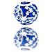Gioielleria Vmm0232-33. Decorazione, Colore Bianco Blu Argento. Donna. - In ordine - Foto miniatura 3