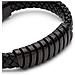 Bracciale in Pelle per Uomo, ""Helix"", 20cm, Nero - Foto miniatura 13