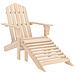 Sedia Giardino Adirondack con Ottomana Massello di Abete - Foto miniatura 1