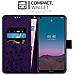 Cadorabo Custodia Compatibile Con Nokia 5.4 In Lilla Scuro Fiore - Coperchio Protettivo In Design Floreale Con Chiusura Magnetica, Funzione Stand E Slot Per Carte - Foto miniatura 2