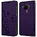 Cadorabo Custodia Compatibile Con Nokia 5.4 In Lilla Scuro Fiore - Coperchio Protettivo In Design Floreale Con Chiusura Magnetica, Funzione Stand E Slot Per Carte - Foto miniatura 7
