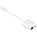 Adattatore Multiplo White Connettore Da Jack Femmina 3,5mm E Ethernet A Usb-c Per Era 100 Era 300 - Foto miniatura 1