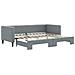 Divano Letto Con Letto Estraibile Grigio Chiaro 80x200 Tessuto - Foto miniatura 2