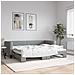 Divano Letto Con Letto Estraibile Grigio Chiaro 80x200 Tessuto - Foto miniatura 1