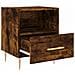 Comodino Rovere Fumo 40x35x47,5 Cm In Legno Multistrato - Foto miniatura 3