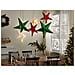 Set Di 2 Stelle Led Carta Bianco Brillante 45 Cm Motti - Foto miniatura 1