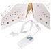 Set Di 2 Stelle Led Carta Bianco Brillante 45 Cm Motti - Foto miniatura 3
