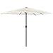 Ombrellone Giardino Con Palo In Acciaio Bianco 300x200x250 Cm - Foto miniatura 2