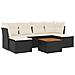 Set Divani da Giardino con Cuscini 7pz Nero Polyrattan - Foto miniatura 1