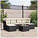 Set Divani da Giardino con Cuscini 7pz Nero Polyrattan - Foto miniatura 3