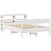 Letto Senza Materasso Bianco 140x200 Cm Legno Massello Di Pino - Foto miniatura 3