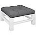 Cuscino Per Pallet Antracite 70x70x12 Cm In Tessuto - Foto miniatura 3