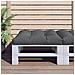 Cuscino Per Pallet Antracite 70x70x12 Cm In Tessuto - Foto miniatura 1