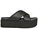 Flatform Cross Slippers Ciabatte Pelle Scarpe Donna Nero Eu 39, Yw0yw01349 0gt - Foto miniatura 2