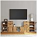 Mobile TV 5 pz con Contenitore ODDA in Legno Massello di Pino - Foto miniatura 1
