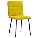 Sedie Da Pranzo 4 Pz Gialle In Velluto - Foto miniatura 3