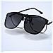 Occhiali Da Sole Clip-on - Montatura Nera Con Lenti Grigio Nero - Foto miniatura 7