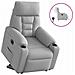 Poltrona Alzapersona Reclinabile Elettrica Grigi Nuvola Tessuto - Foto miniatura 1
