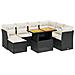Set Divani da Giardino con Cuscini 8 pz Nero in Polyrattan - Foto miniatura 1
