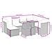 Set Divani da Giardino con Cuscini 8 pz Nero in Polyrattan - Foto miniatura 4
