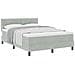 Letto a Box con Materasso  Grigio Chiaro 140x190 cm in Velluto - Foto miniatura 1