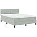 Letto a Box con Materasso  Grigio Chiaro 140x190 cm in Velluto - Foto miniatura 3