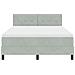 Letto a Box con Materasso  Grigio Chiaro 140x190 cm in Velluto - Foto miniatura 8