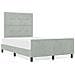 Letto Grigio Chiaro 120x190 cm in Velluto - Foto miniatura 4