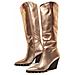 Heel Boot Tejan4 Gold Oro Materiale Sintetico E Tessile - Foto miniatura 1
