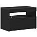 Comodino con luci LED Rovere Nero 60x35x40 cm Legno ingegnerizzato - Foto miniatura 5