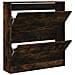 Scarpiera Rovere Fumo 80x21x87,5 cm in Legno Multistrato - Foto miniatura 1