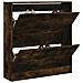 Scarpiera Rovere Fumo 80x21x87,5 cm in Legno Multistrato - Foto miniatura 2