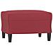 Set di Divani 3 pz con Cuscini Rosso Vino in Similpelle - Foto miniatura 5