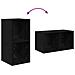 Set mobile TV Rovere nero 37 x 37 x 107 cm Legno multistrato - Foto miniatura 7