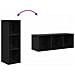 Set mobile TV Rovere nero 37 x 37 x 107 cm Legno multistrato - Foto miniatura 8