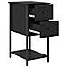 Armadio da Notte con cassetto 2 pcs Rovere nero 32 x 42 x 70 cm - Foto miniatura 6