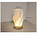 Lampada Da Scrivania Led Dimmerabile Usb Con Base In Legno - Lampada Da Comodino In Stile Nordico - Foto miniatura 3