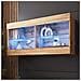 Komodee Tivoli Horizontal 100 Vetrina Sospesa, Rovere Wotan/rovere Wotan, Illuminazione Led Blu, Larghezza 100 Cm X Altezza 50 Cm X Profondità 29 Cm, Per Soggiorno, Sala Da Pranzo - Foto miniatura 1