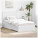 Struttura del letto Bianco 100 x 200 cm Legno multistrato - Foto miniatura 2