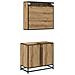 Set di mobili per il bagno con porta 2 pcs Rovere artigianale - Foto miniatura 9