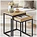 Tavolini da caffè Set di 2 - Rovere Sonoma con struttura in acciaio nero - Foto miniatura 2