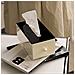 Elegante Portatovaglioli Acrilico Con Perla - Raffinato Dispenser Di Fazzoletti In Pmma Beige - Foto miniatura 2