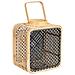 Lanterna In Rattan E Metallo Con Vetro, 24,5x19x28/31,5/41,5h Cm - Foto miniatura 1