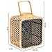 Lanterna In Rattan E Metallo Con Vetro, 24,5x19x28/31,5/41,5h Cm - Foto miniatura 3