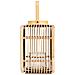Lanterna In Rattan E Metallo Con Vetro, 24,5x19x28/31,5/41,5h Cm - Foto miniatura 4