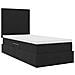 Letto con contenitore e materasso Nero 90 x 190 cm Velluto - Foto miniatura 5