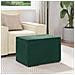 Pouf Verde Scuro 61 x 41 x 40 cm Velluto e Legno Ingegnerizzato - Foto miniatura 3