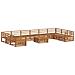 Set divani 11 pcs Naturale Legno di Acacia Massello - Foto miniatura 1